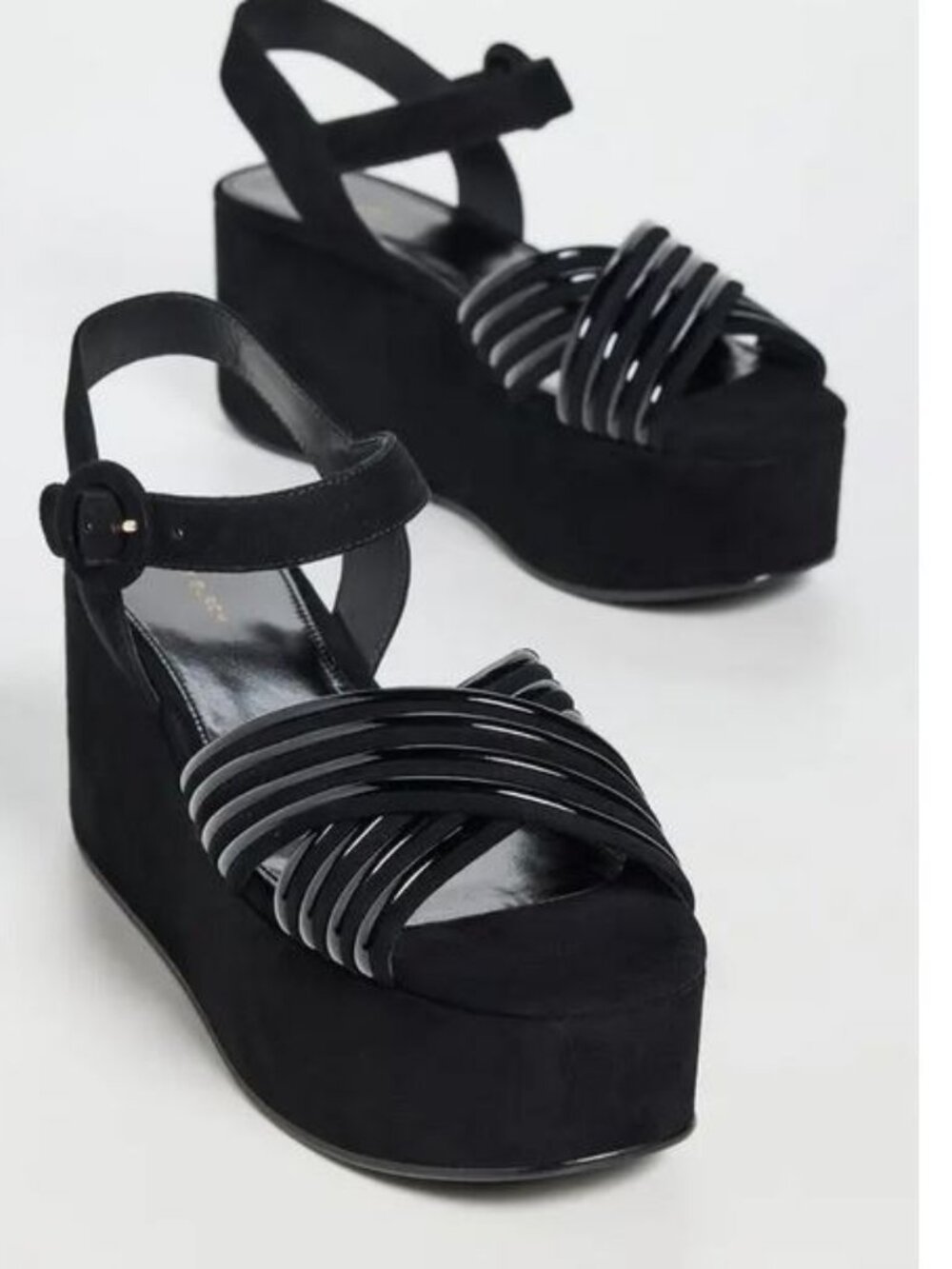 Brand New tory burch sz 9.5 bombe cross strap platform sandals 160898